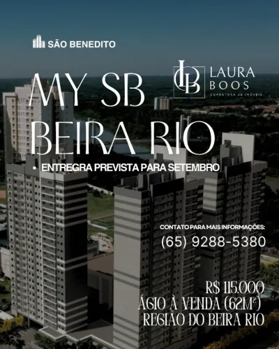 Ágio à venda no My SB Beira Rio (62m²), torre C, 2 quartos 01 Suíte Cuiabá MT.