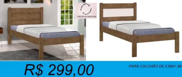 Cama para solteiro a pronta entrega