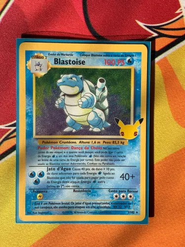 Carta Pokémon blostoise coleção especial
