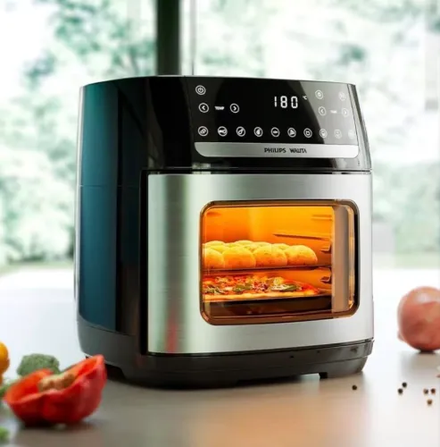 Fritadeira air fryer forno com visor, Philips Walita, 12L, preta, 110v - AI551 (Lacrado)