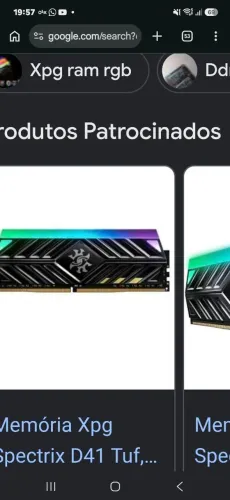 Memória ram ddr4 2x8 xpg 2666 rgb pra vende logo!