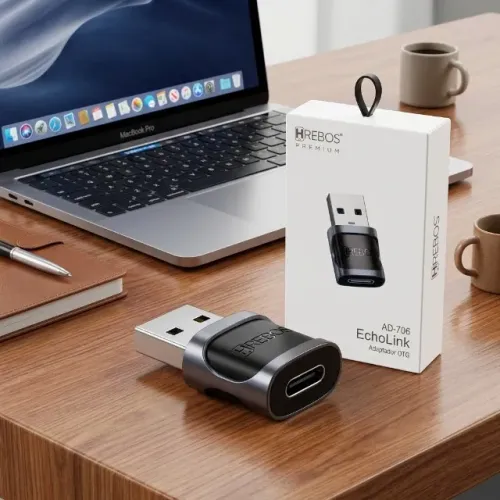 Adaptador USB para Type-C OTG Hrebos AD-706 EchoLink Liga De Zinco?