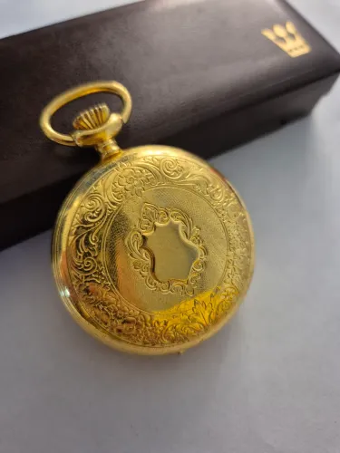 Relógio De Bolso Suíço Antigo Banhado A Ouro 17 Jewels - RARO colecionável