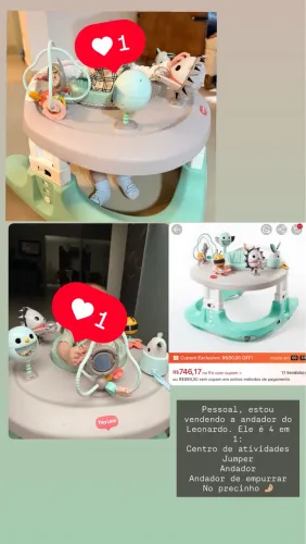 Andajar e centro de atividades Tiny love