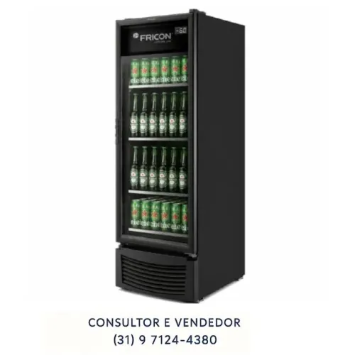 Cervejeira Porta De Vidro 569L Fricon All Black