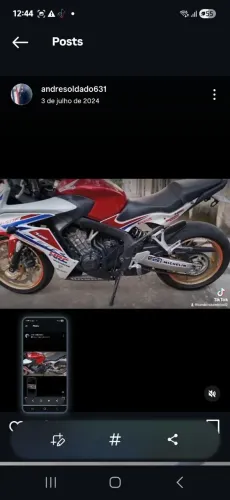 CBR 650F LINDA MOTOR SERENO NUNCA FOI ABERTO 