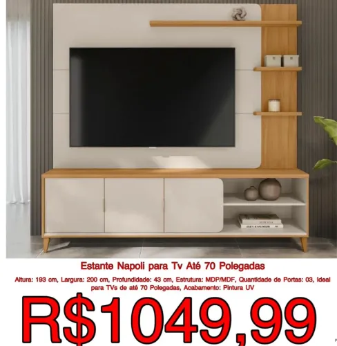 Estante Napoli até 70"