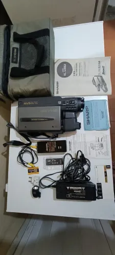 Filmadora Sharp Vl-l65u Slimcam Vhs Com Fonte Bivolt E Manuais