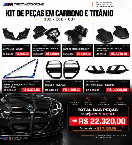 peças fibra de carbono real para m2 m3 m4