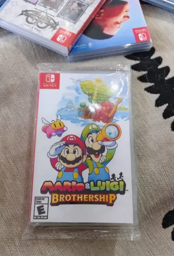 Jogo Mario Luigi Brothership Nintendo Switch Lacrado midia fisica fisico