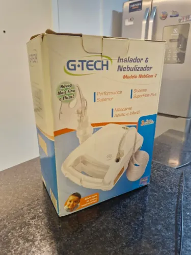 Inalador/Nebulizador G-Tech NebCom V - Pouco usado, completo na caixa