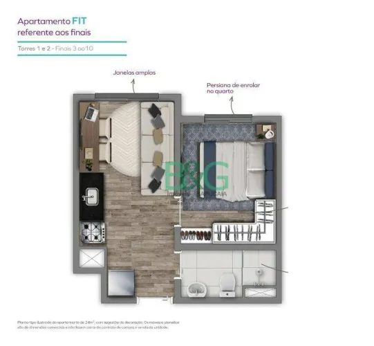 Studio com 1 dormitório à venda, 24 m² por R$ 235.000 - Belenzinho - São Paulo/SP