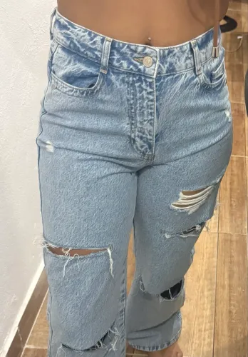 calça jeans claro zara
