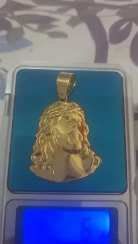 Pingente Face De Cristo Ouro 18k