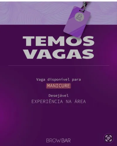 Vaga de manicure simples / ou gel 