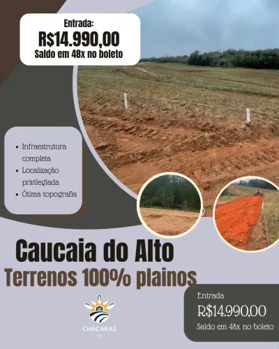 Atenção: Terrenos em Caucaia do Alto estão acabando  Clique e fale comigo!