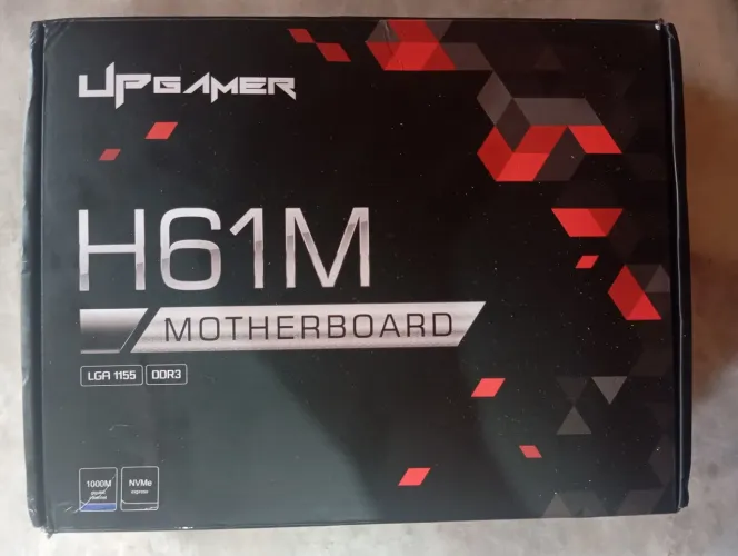 PLACA-MÃE H61 LGA 1155 + CAIXA E ACESSÓRIOS