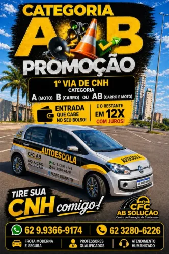 CNH do Brasil, a Auto Escola AB Solução está aguardando por você ?