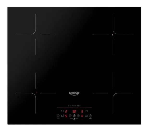 Fogão Cooktop de Indução 4 bocas DAKO SUPREME PRETO 220V