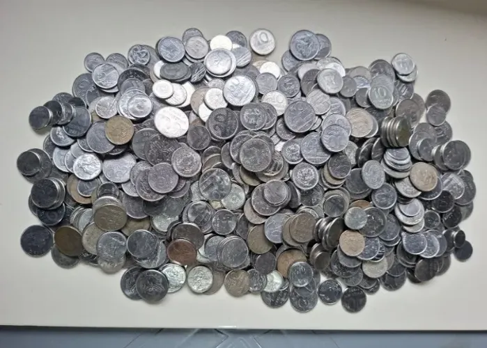 4 quilos de moedas antigas 1967 a 1993