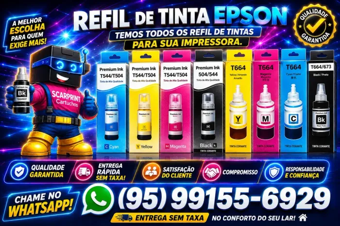 Entrega sem taxa refil de tintas de impressora temos todos os modelos 