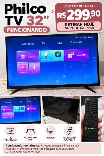 Tv Philco 32 polegadas