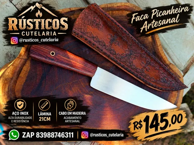 Faca artesanal picanheira