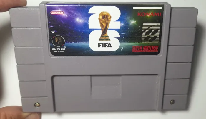 Copa do mundo deluxe plus cartucho fita super nintendo snes