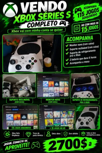 Vendo Xbox séries completo