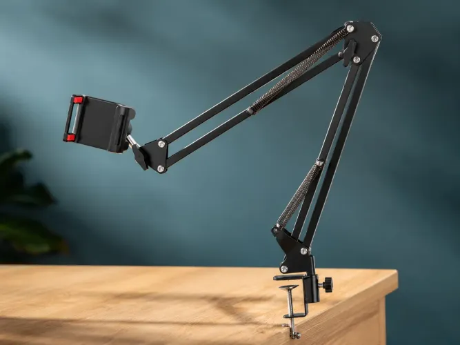Suporte Articulado de Mesa para Celular com Garra