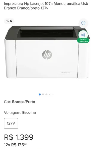 Impressora laser 107a