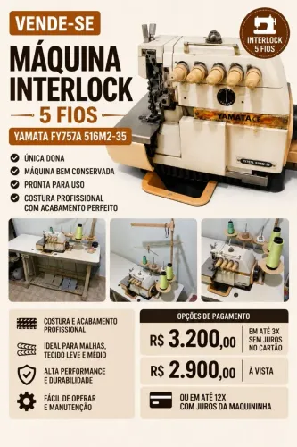Maquina Interlock 5 Fios