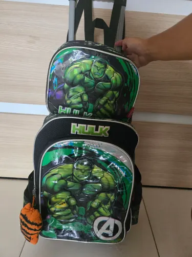 Mochila escolar personagem Hulk