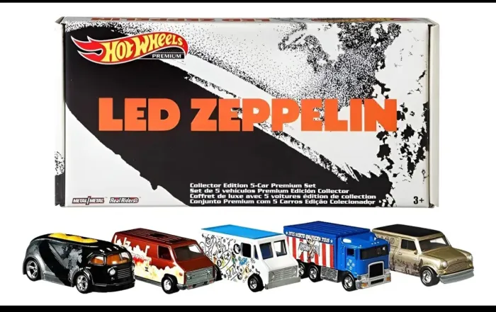 Hot Wheels GJP75 Led Zeppelin - Conjunto de 5 Miniaturas Colecionáveis ?em Caixa Premium