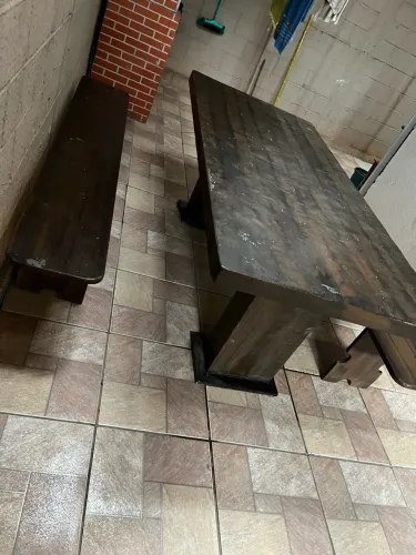 Mesa de Ardosia com bancos