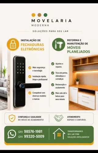 Instalação de Fechaduras porta eletrônicas, reforma de móveis antigos (portas e ferragens)