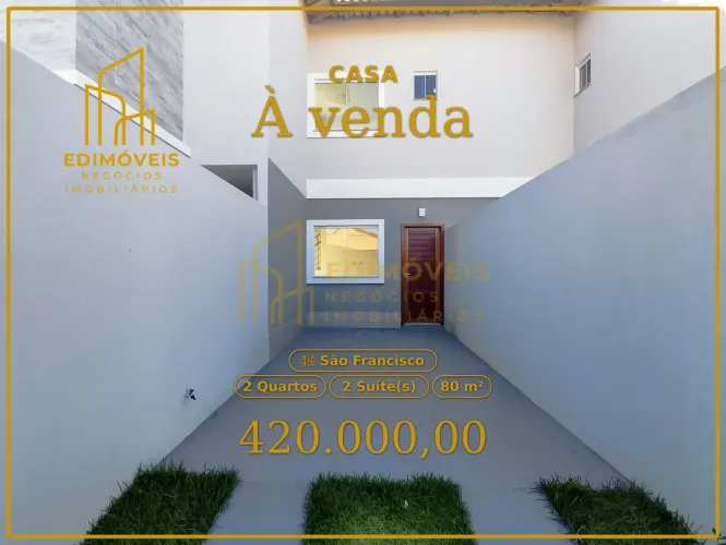 Casa Moderna no São Francisco 2 Suítes e quintal privativo para momentos especiais!