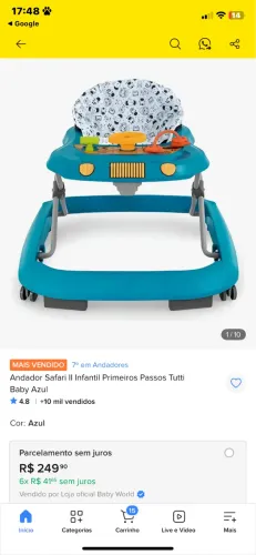 Andador para bebê