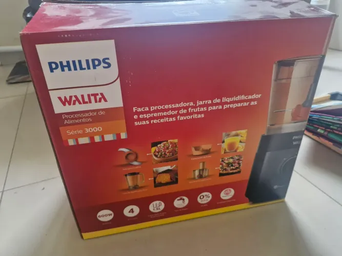 Processador de Alimentos 3 em 1 Philips Walita PowerChop RI7300 com 2 Velocidades