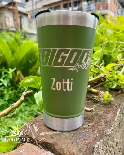 COPO TÉRMICO PERSONALIZADO COM FOTO LOGO PRESENTE CORPORATIVO BEBIDA CERVEJA CAFÉ CHÁ