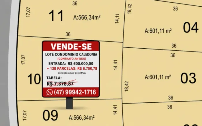 Lotes especiais - condominio Caledonia Camboriu SC