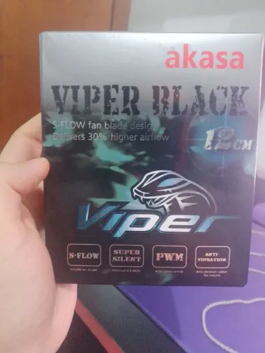 Fan Akasa Viper Black 120mm CFM 83 PWM 4 pinos conector