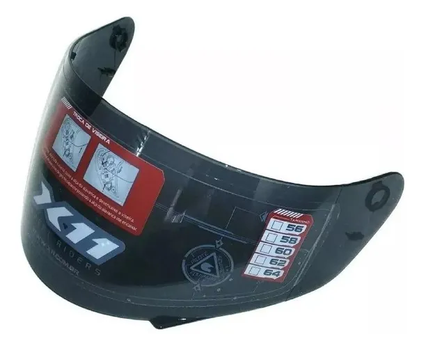 Viseira Do Capacete X11 Volt Fume 2mm 100% Original. (Entrega Grátis)