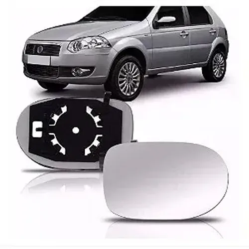 Lente Retrovisor Fiat Palio 1996 à 2000 - L Esquerdo - Lente C/ Placa - Metagal RTEM35