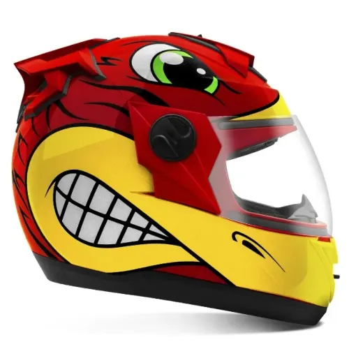 Capacete Protork Evolution G8 Evo Line Vermelho/Amarelo (Entrega Grátis)