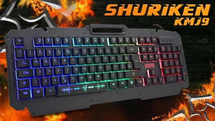 Teclado Gemer  Gaming Master KMJ9 Shuriken Semi Mecânico Usb Abnt2 KM J928 
