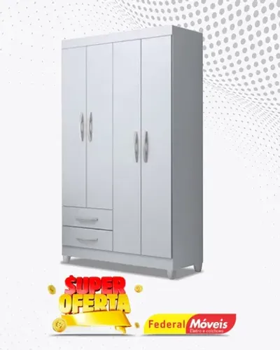 Guarda Roupa 4 Portas 2 Gavetas Super Lindo Fazemos Entrega