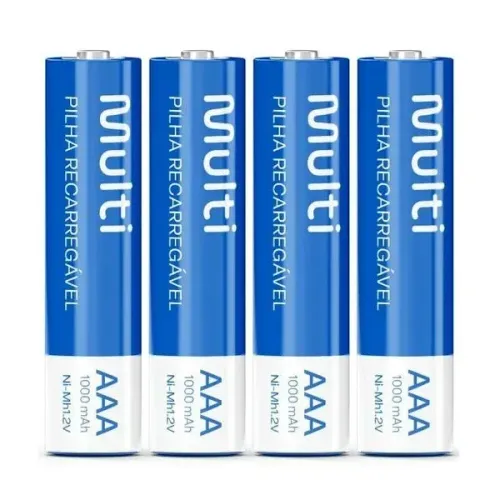 Pilhas Recarregáveis AAA Multi 1000 mAh (4 und)