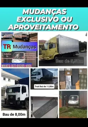 Mudanças e Fretes - Local ou Viagens - Exclusivo ou Aproveitamento com Segurança...