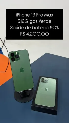 Iphone 13 Pro Max 512 Gigas Verde Semi novo | Loja Fisica | São José do Rio Preto